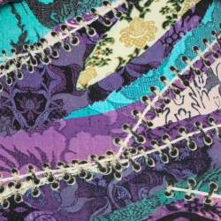 Pre Owned Roberto Cavalli Multicolor Abstract Print Jersey Fit & Flare Short Dress S