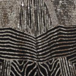 Pre Owned Roberto Cavalli Black Sequined Cutout Sleeveless Gown M