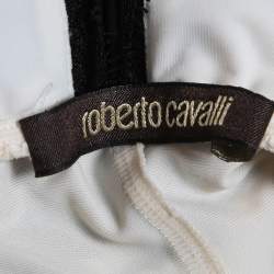 Pre Owned Roberto Cavalli Multicolor Bird Printed Jersey Sleeveless Mini Dress M