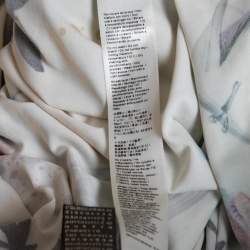 Pre Owned Roberto Cavalli Multicolor Bird Printed Jersey Sleeveless Mini Dress M