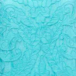 Pre Owned Cavalli Class Blue Embroidered Silk Sleeveless Shift Dress L