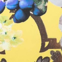 Pre Owned Roberto Cavalli Yellow Floral Printed Jersey Maxi Dress M