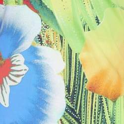 Pre Owned Roberto Cavalli Multicolor Printed Jersey Low Back Mini Dress L