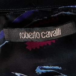 Pre Owned Roberto Cavalli Multicolor Printed Silk Mini Dress M