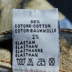 Pre Owned Roberto Cavalli Multicolor Printed Denim Straight Leg Jeans S Waist 30"