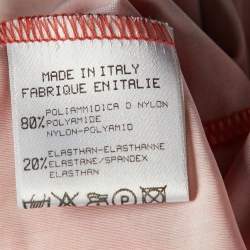 Pre Owned Roberto Cavalli Pink Printed Jersey Cami Top & Silk Satin Pants XL/M