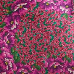 Pre Owned Roberto Cavalli Pink Floral Print Satin Silk Ruffled Maxi Skirt S