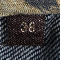 مملوكة م سبقًا Roberto Cavalli Indigo Faded Effect Denim Jeans S