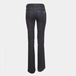 Pre Owned Roberto Cavalli Navy Blue Denim Flared Jeans M Waist 30"
