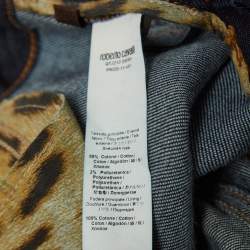 Pre Owned Roberto Cavalli Navy Blue Denim Flared Jeans M Waist 30"