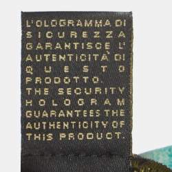 Pre Owned Roberto Cavalli Blue Printed Silk Asymmetric Aqua Dress L