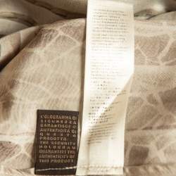 مملوكة مسبقًا Roberto Cavalli Grey Sequin Print Silk Tie-Up Dress M