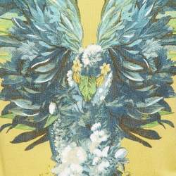 Pre Owned Roberto Cavalli Printed Yellow Modal Knit Tank Top 