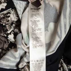 Pre Owned Roberto Cavalli Multicolor Floral Print Jersey Long Sleeve Top S