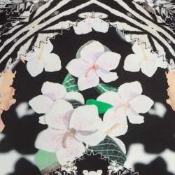 Pre Owned Roberto Cavalli Multicolor Floral Print Jersey Long Sleeve Top S