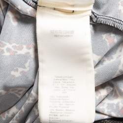 Pre Owned Roberto Cavalli Brown/Black Leopard Print Jersey Asymmetric Midi Dress