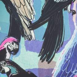 Pre Owned Roberto Cavalli Multicolor Printed Jersey V-Neck Mini Dress S