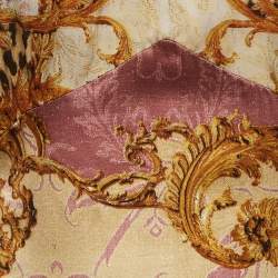 Pre Owned Roberto Cavalli Multicolor Animal Print Satin Silk Tie-Up Halter Neck Midi Slip Dress M   