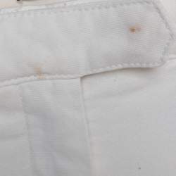 Roberto Cavalli White Contrast Trim Denim Buttoned Jeans XS