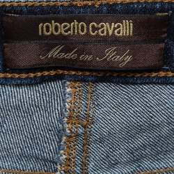Pre Owned Roberto Cavalli Blue Faded Denim Jeans L Waist 34"