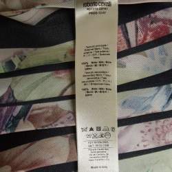 Pre Owned Roberto Cavalli Multicolor Floral Printed Silk Pleated Mini Skirt S