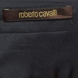 Pre Owned Roberto Cavalli Multicolor Floral Printed Silk Pleated Mini Skirt S