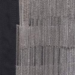 Pre Owned Roberto Cavalli Black Cotton Chain Tasseled Jacket S