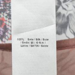 Pre Owned Roberto Cavalli Floral Print Silk Kaftan Top M