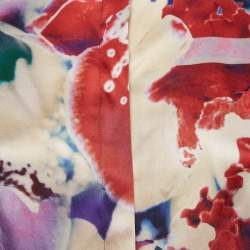 Pre Owned Roberto Cavalli Multicolor Abstract Print Satin Silk Shirt M