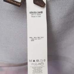 Pre Owned Roberto Cavalli Multicolor Abstract Print Satin Silk Shirt M