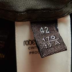 Pre Owned Roberto Cavalli Green Cotton Oversized Sleeveless Coat M