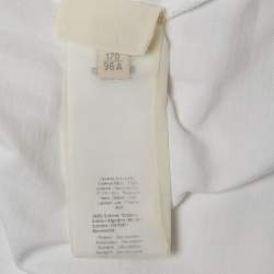 Pre Owned Roberto Cavalli White Crystal Embellished Jersey T-Shirt M