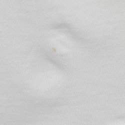 Pre Owned Roberto Cavalli White Crystal Embellished Knit Top M