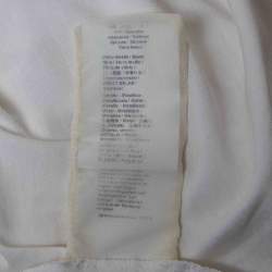 Pre Owned Roberto Cavalli White Crystal Embellished Knit Top M