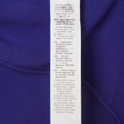 Pre Owned Roberto Cavalli Purple Embellished Silk Kaftan Maxi Dress M