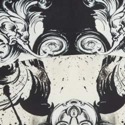 Pre Owned Roberto Cavalli Multicolor Printed Jersey Flared Maxi Skirt M