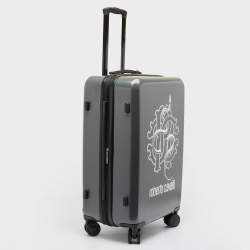 Roberto Cavalli Grey Polycarbonate Lightweight Spinner Suitcase Set of 3