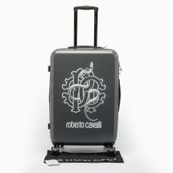 Roberto Cavalli Grey Polycarbonate Lightweight Spinner Suitcase Set of 3