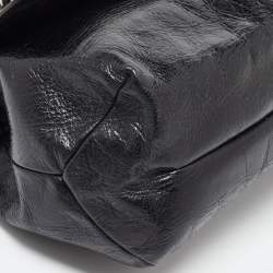 Roberto Cavalli Black Leather Diva Top Handle Bag