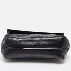 Roberto Cavalli Black Leather Diva Top Handle Bag