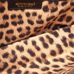 Roberto Cavalli Black Leather Diva Top Handle Bag