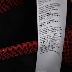 Pre Owned Roberto Cavalli Burgundy/Black Python Embossed Leather Chain Shoulder Bag