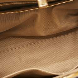 Roberto Cavalli Yellow Leather and Python Lion Logo Tote