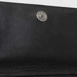 Roberto Cavalli Black Leather Chain Clutch