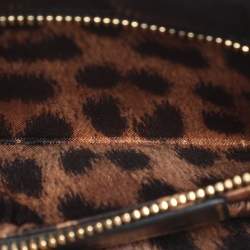 Roberto Cavalli Black Leather Chain Clutch