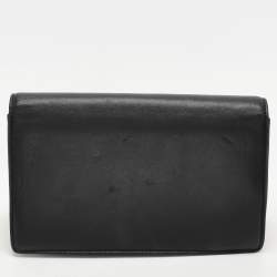 Roberto Cavalli Black Leather Chain Clutch