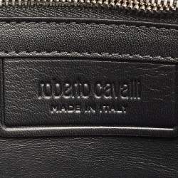 Roberto Cavalli Multicolor Printed Satin Chain Clutch