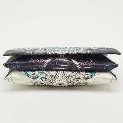 Roberto Cavalli Multicolor Printed Satin Chain Clutch