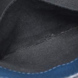 Pre Owned Roberto Cavalli Blue Leather Bucket Bag