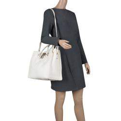 Roberto Cavalli Off White Python Florence Tote